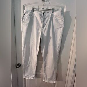 J.Jill White Denim Straight Leg Jeans